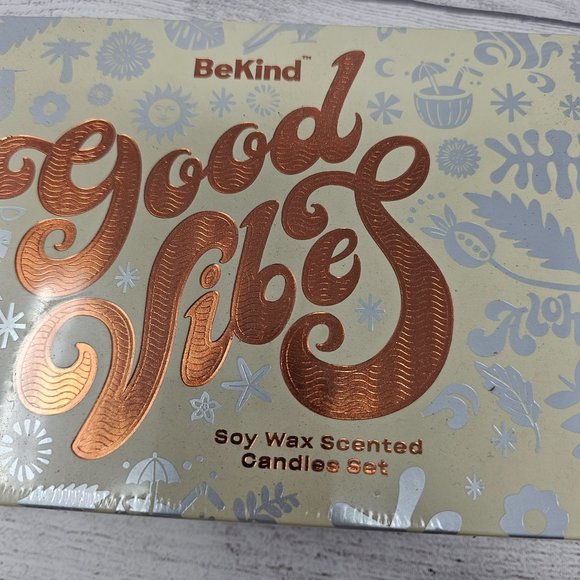 New! BeKind Good Vibes Soy Wax Scented Candles - Picture 2 of 4